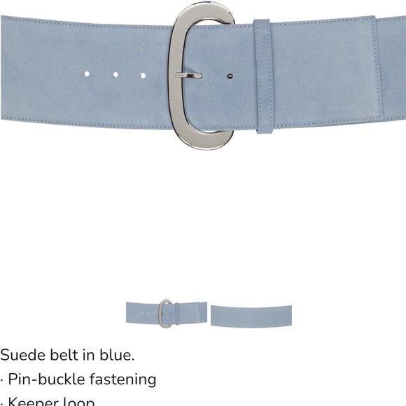 Paloma Wool Light Blue Belt with Silver Buckle